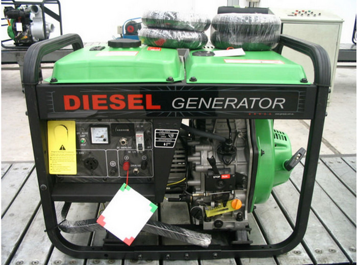 Air cooled Portable Small Diesel Generator 4.5kva 5kva with Wheels