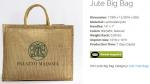 Jute big bag,jute tote with front pocket,tote box,laminated jute bag,Excellent