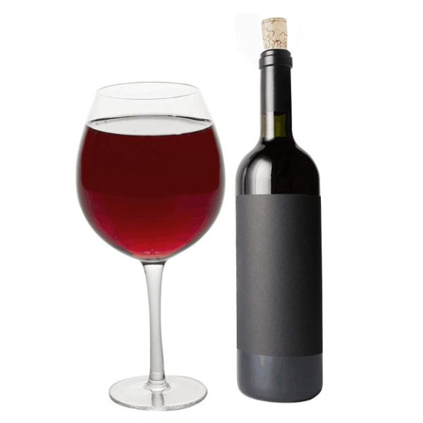 Mouthblown Large Size 750ml Stemed Crystal Wine Glasses , Crystal Red Wine