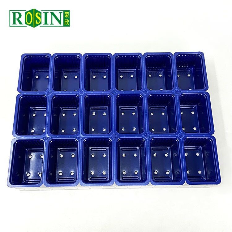 Customized Single Plant Plastic Seedling Tray PS Square Hole Disposable Seedling Trays