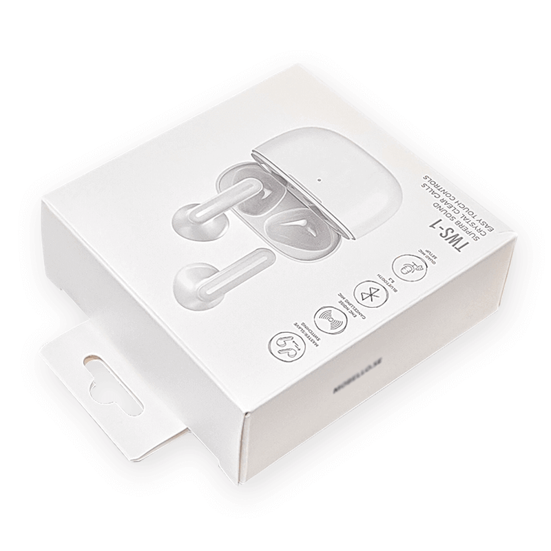 Custom Logo Printing Paper Box Reverse Direct Tuck Design for Earphone Headset Earpiece