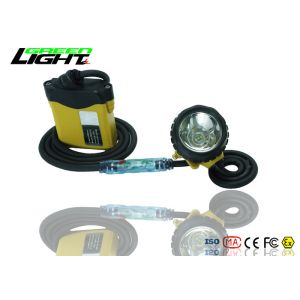 China Super Bright Rechargeable Led Headlamp , IP68 Miners Cap Lamp With Cable Light on sale