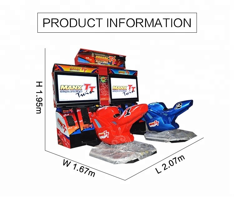Manx Tt Twin Motor Bike Gaming Machine For Game Center Initial D Stage 3