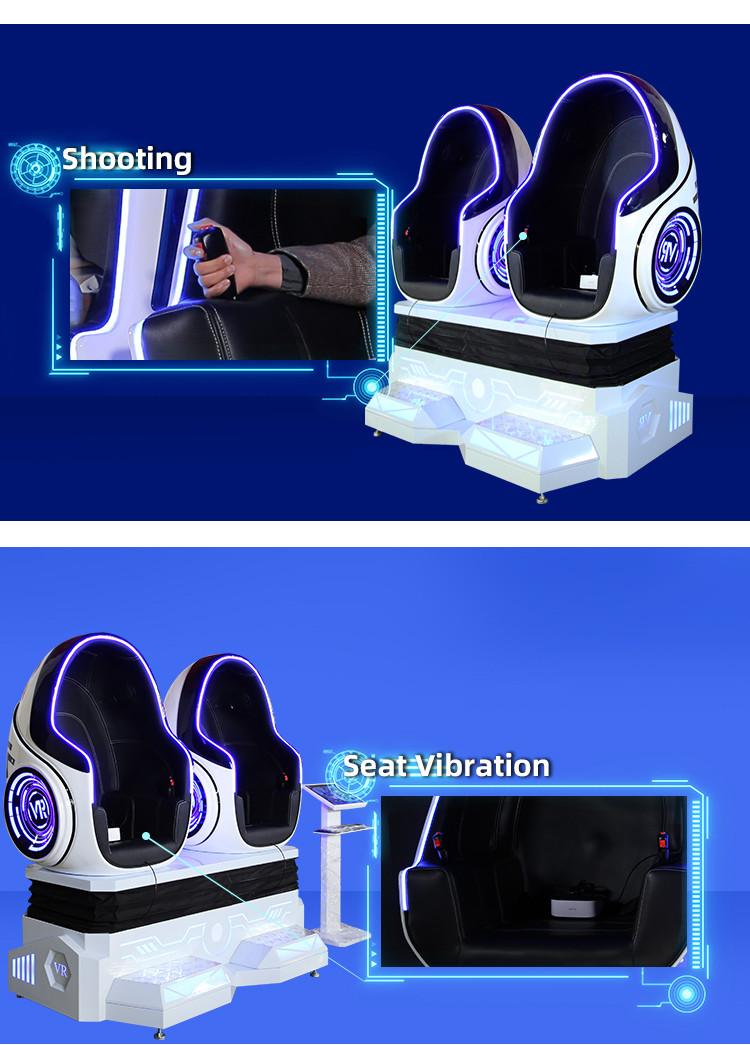360 Vision Virtual Reality 9d Egg Chair 2 Seats Vr Gaming Chair Cinema
