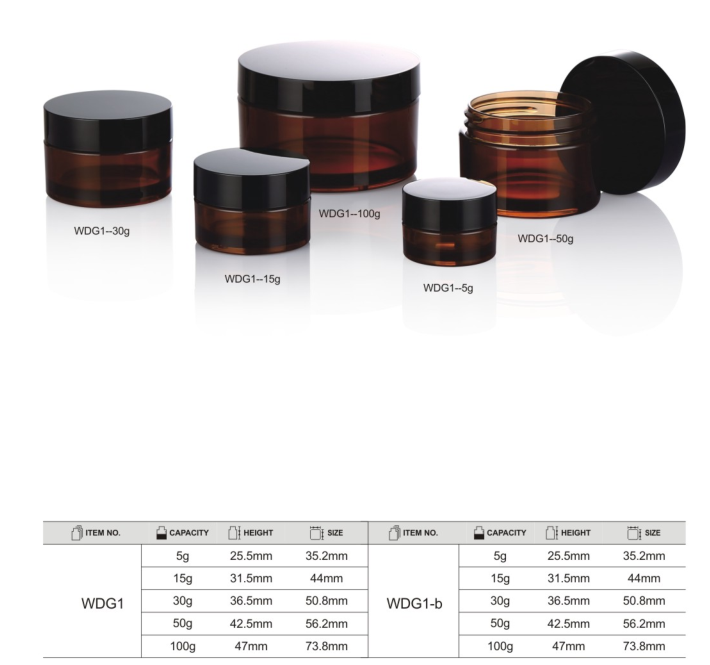 SCREW CAP 5G 15G 30G 50G 100g PETG Cosmetic Packaging Jar for Eye Cream Sealing Type