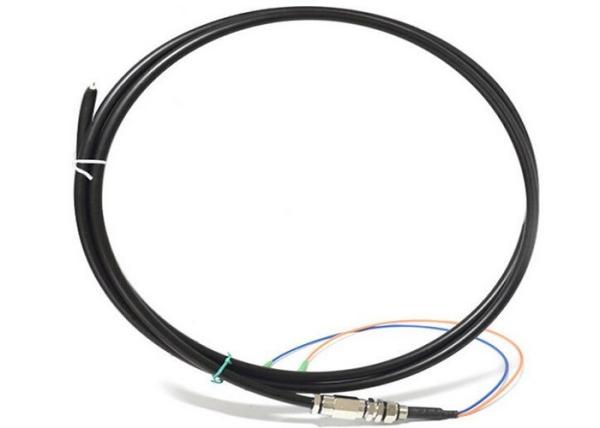 Outdoor Optical Fiber Pigtail SC / APC 2 Core Black Jacket For Local Area