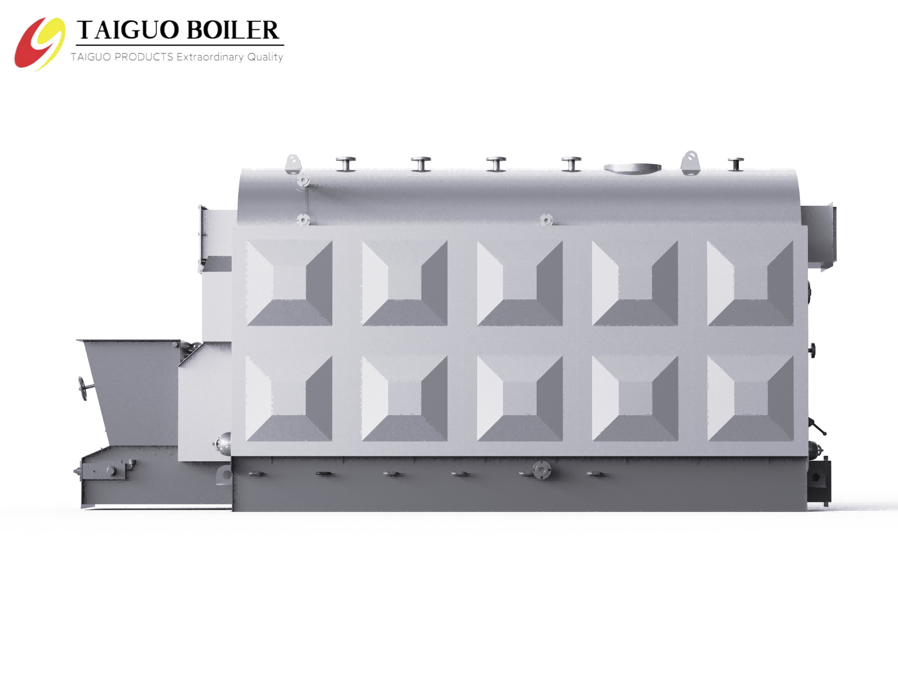 High Thermal Transfer Chain Grate Biomass Steam Boiler For Combustion Control