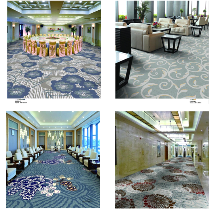 Restaurant Fire Resistant Carpet 80% New Zealand Wool 20% Nylon