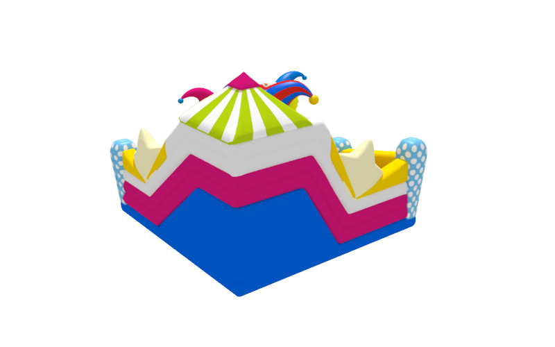 Clown Themed 6x6x4.9m Inflatable Combos Commercial Inflatable Bouncer For Children