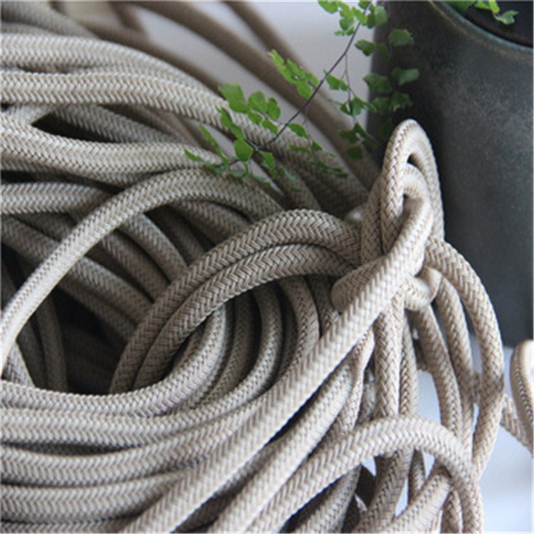 Durable Outdoor Furniture Rope , Light Grey Elastic Rubber Woven Ropes