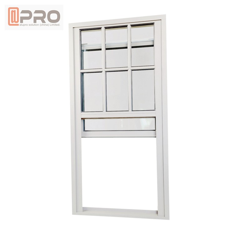 Aluminium American style vertical sliding villa soundproof top hung window Single Hung Windows