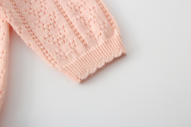 Summer Cotton Plain Knitted Cardigan Top Toddler Children Kids Girls Sweater