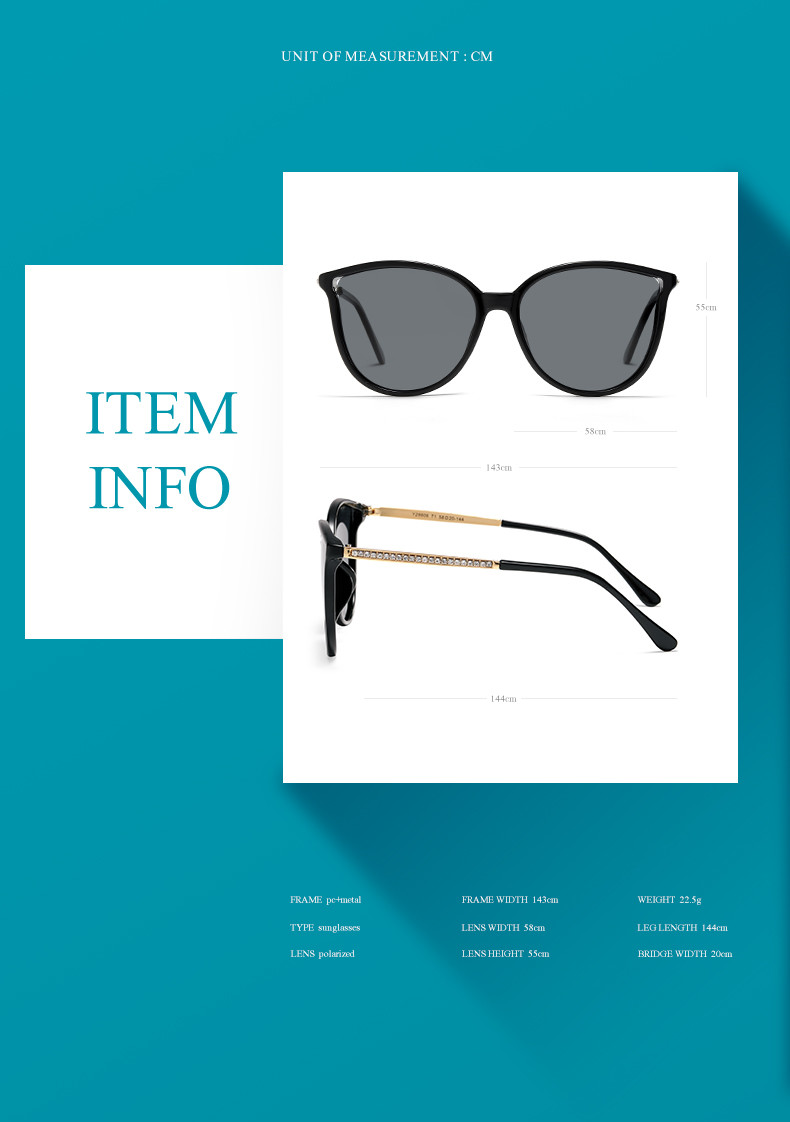 Retro Round Classic Women Handmade Cat Eye Sunglasses