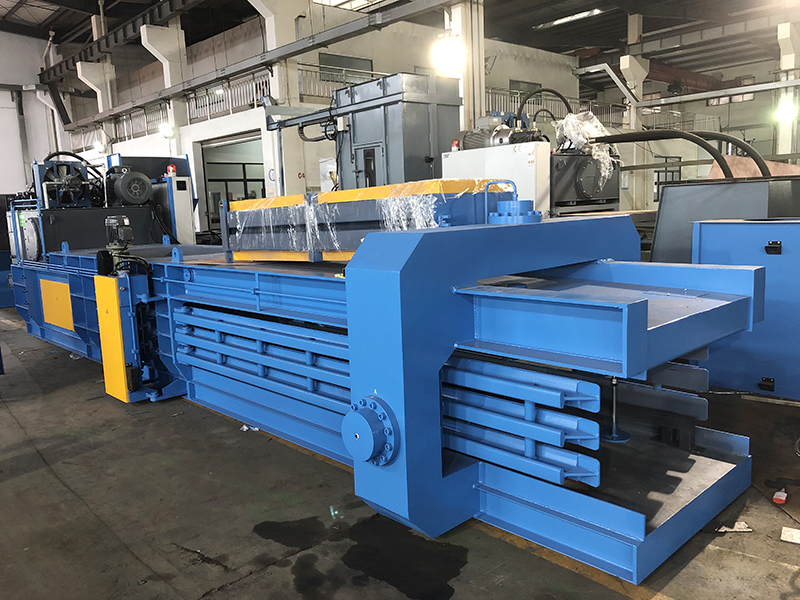 Horizontal Plastic Auxiliary Machinery 20-80t Automatic Cardboard Baler