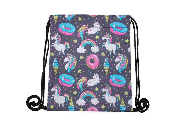 Sports Cloth Drawstring Bag Backpack Silk Screen Printed