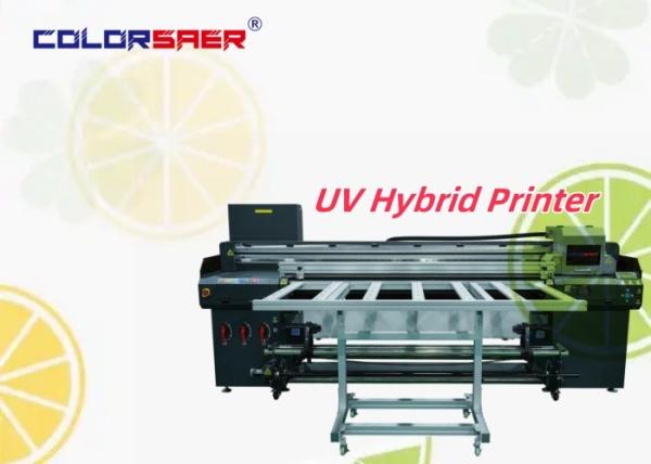 6 Feet UV Printer Roll To Roll & Flatbed Hybrid UV Printer For Cardboard , Glass