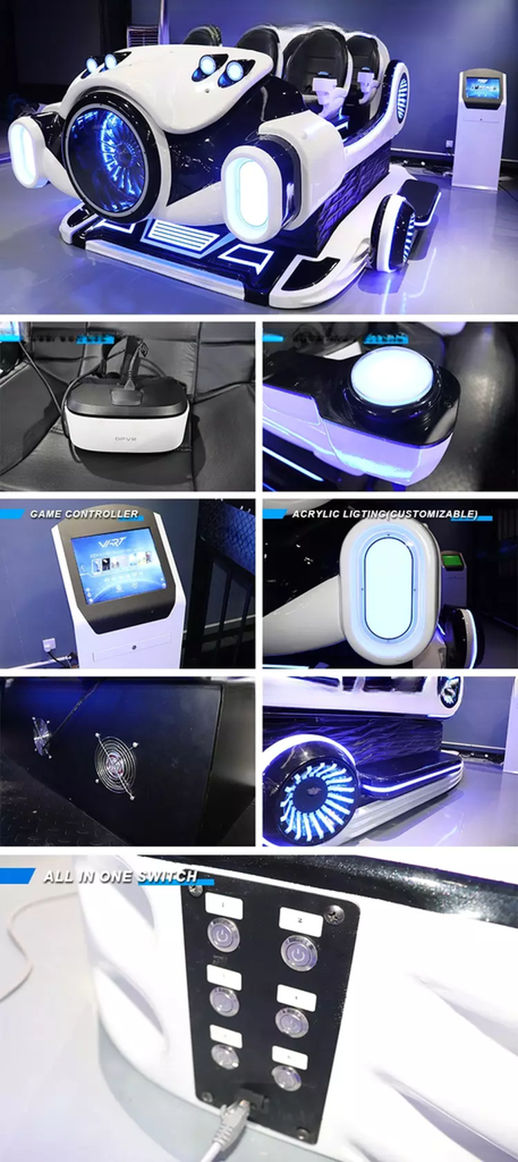 Big Eye Virtual Reality VR Pod 9D Cinema Game Machine with 6Dof Motion Electric Platform