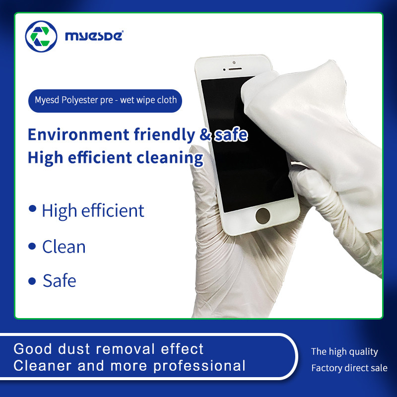 Sealed Edge Sterile Pre Wetted Wiper Laundered Polyester Knit IPA Wipes For Electronics