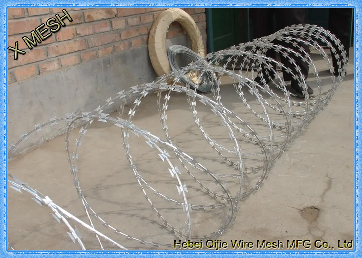 concertina razor wire when pull open