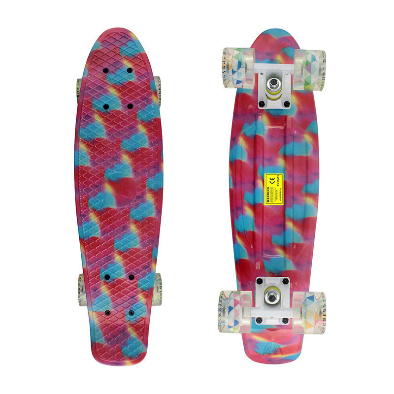 22inch 27inch Plastic Mini Penny Board With Water Transfer Print Deck Painting Trucks