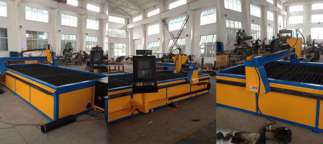 CNC Oxy Double Drive Plasma Cutting Machine With One Plasma Gun Table Cutting