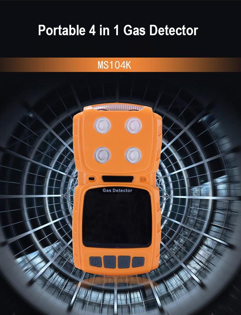 MS104K 2 Gas CO2 IR O2 Portable Multi Gas Detector