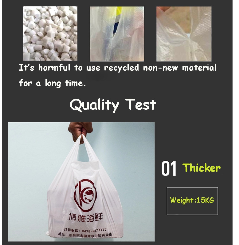 Black Color Biodegradable T Shirt Bags , T Shirt Plastic Shopping Bags