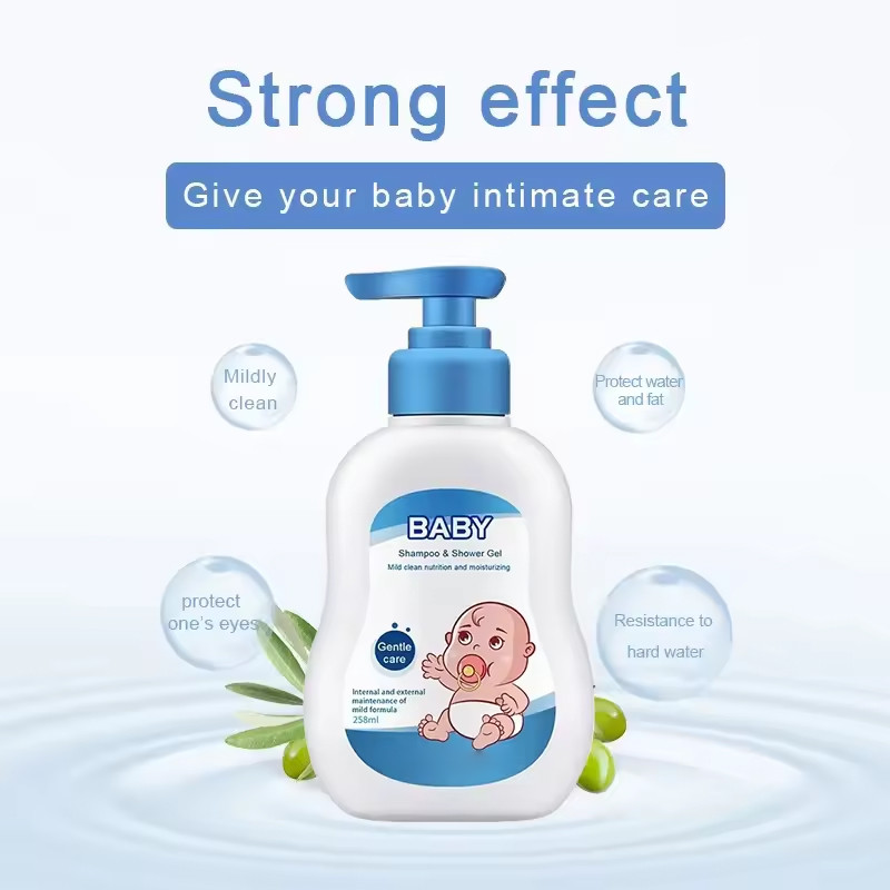 Natural Infant Kids Body Care Body Bath Clean Baby'S 2 In 1 Body Wash Shampoo