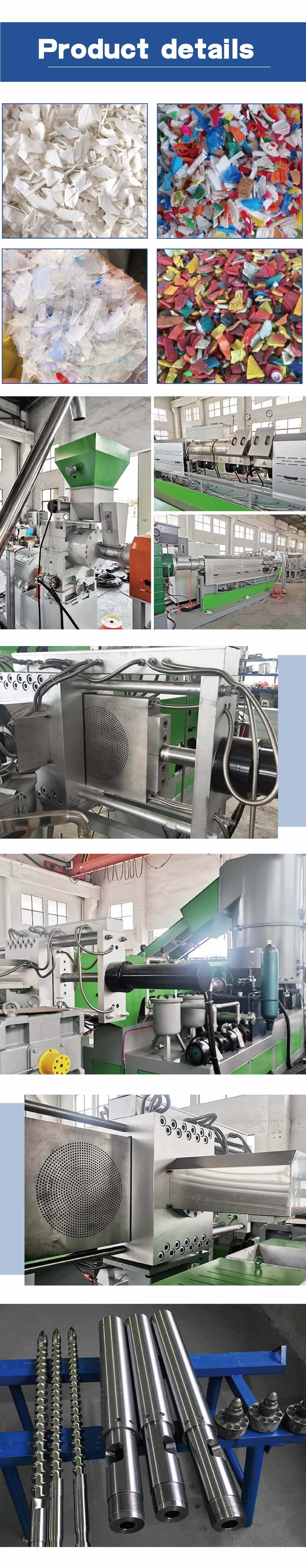 PP PE Recycling Plastic Pelletizer , Plastic Granulator Machine Single Screw 65mm 90mm
