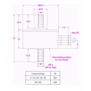 Threaded Inline Pull Load Cell 20kg Tension Load Cell 50kg Pull Sensor 100kg