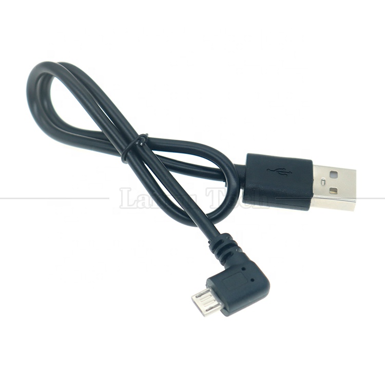 0.5M 1M 2M Data Charging Right Angle Micro to USB Charger Cable for Phone Tablet GPS