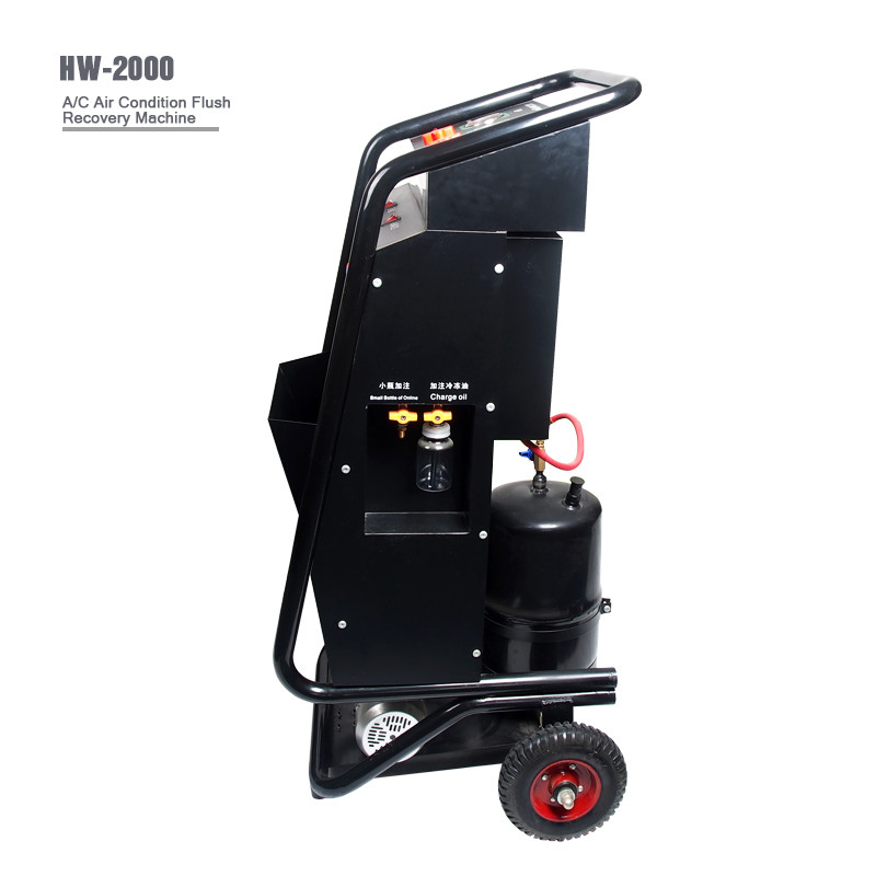 Pressure Protection 8HP 350g/Min Portable AC Recovery Machine For Cars