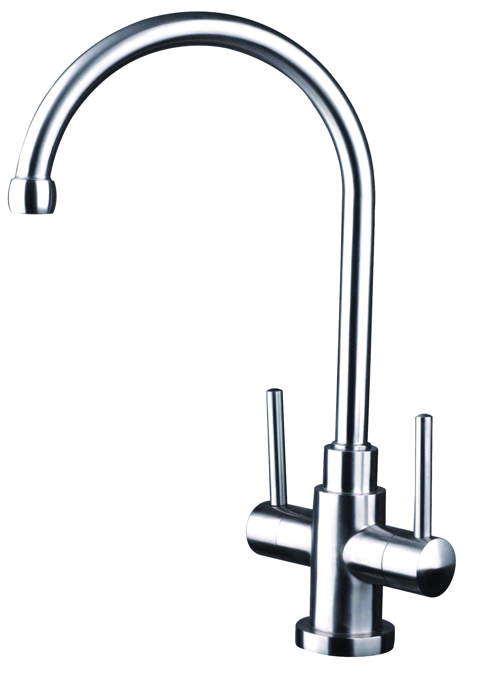 Dual handle Kitchen hot cold water mixer tap stainless steel 304 sink wash faucet