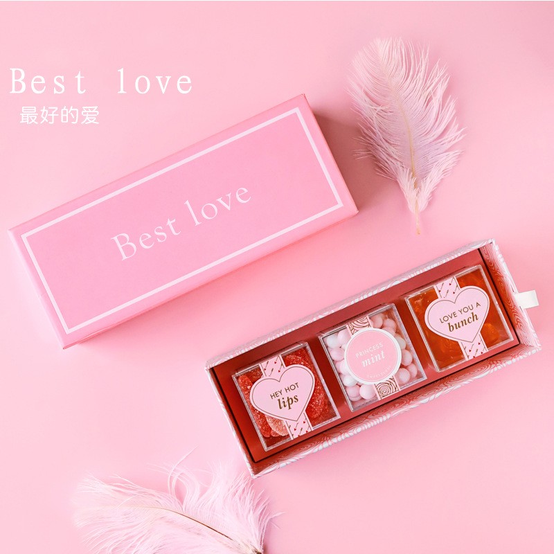 Magnetic Cube Acrylic Candy Chocolate Box Eva Insert With Compartment