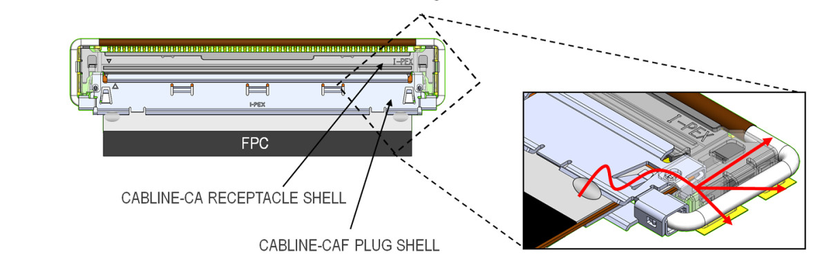 Ipex Car Harness Micro Coaxial Cable 20858 060T 01 Emi Shielding Horizontal Mating Type FPC Plug Connector