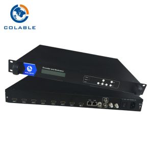 8 In 1 Out H 264 HDMI To DVB T Encoder Modulator HD To COFDM RF Modulator