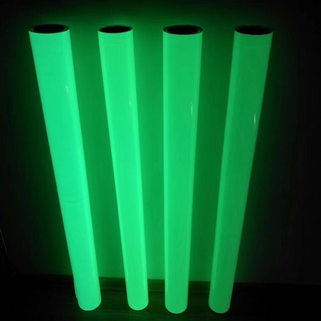 Eco-Solvent / UV Printable Photoluminescent Adhesive Vinyl Luminescent Sheet / Tape Glow In Dark Film 4 Hours