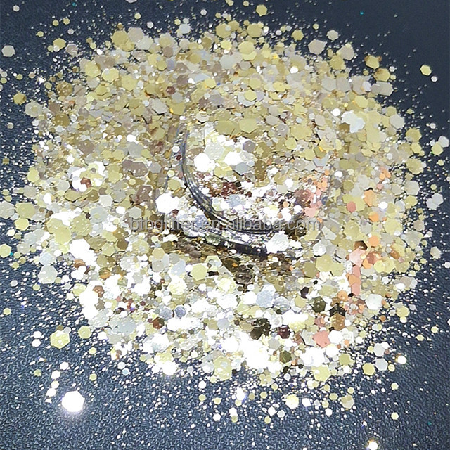 Excellent Nail Art Effect in Chunky Polyester Shifting Glitter for Mixed Chameleon Glitter
