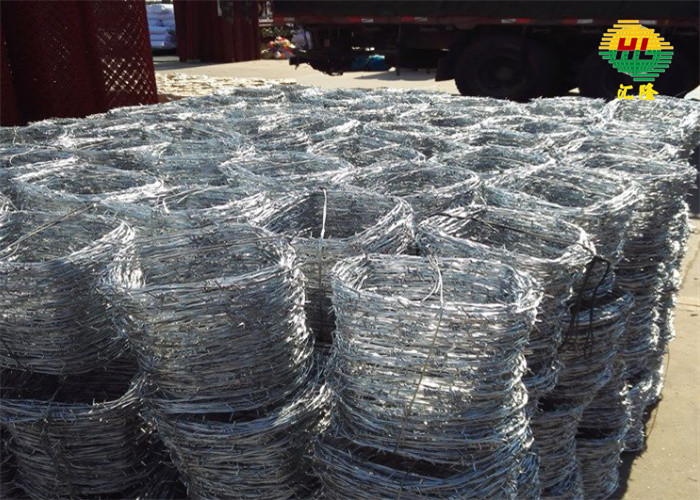 Double Twisted Galvanized Iron Barbed Wire 200m Length Roll