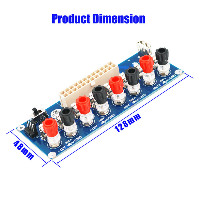 ATX Power Supply Breakout Adapter With USB 5V Port And Insulation Plastic Base