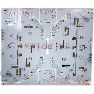 White Solder Mask 2 Layer PCB Used In Children'S Alarm Clock Black Silkscreen 1