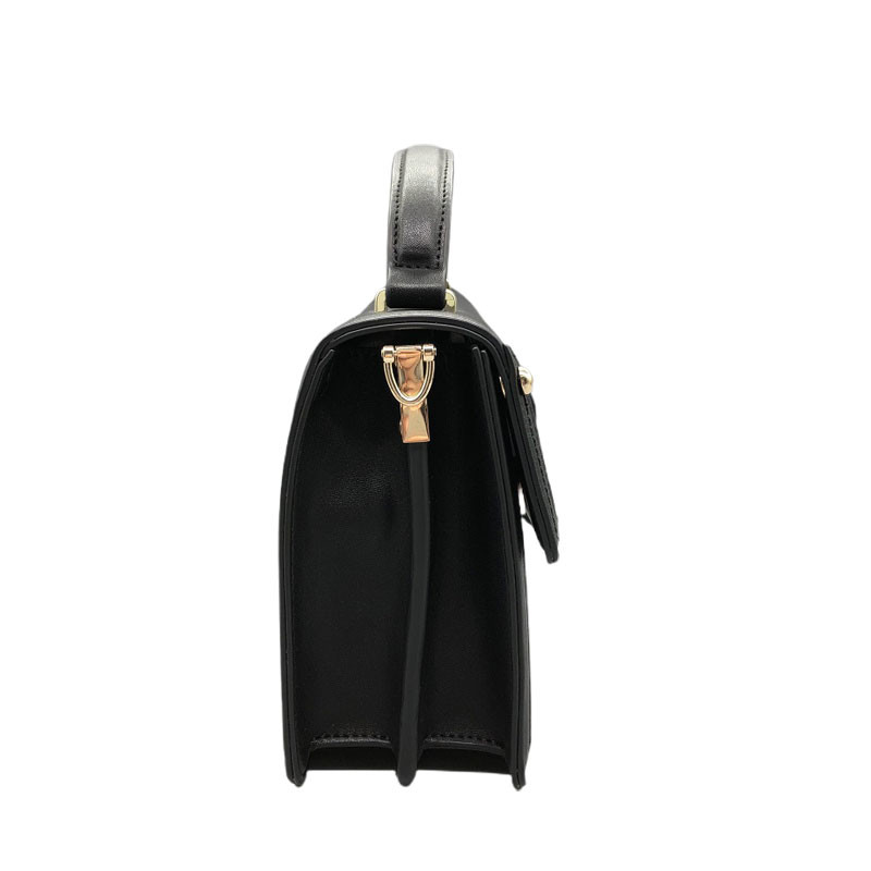 Women Genuine Leather Design Black Ladies Handbags Fashion Style