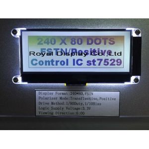 240X80 Cog IC St7529 Transflective LCD Display FStn FPC Parallel