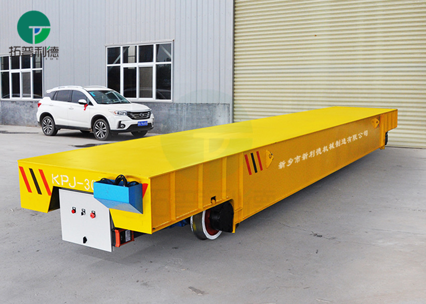 30T Load Slab Rail Transfer Cars Handling Heavy Equipment Trailer With Warning Alarm