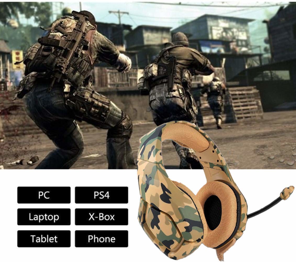 50mm 100mA ONIKUMA K1b Camouflage Gaming Headset