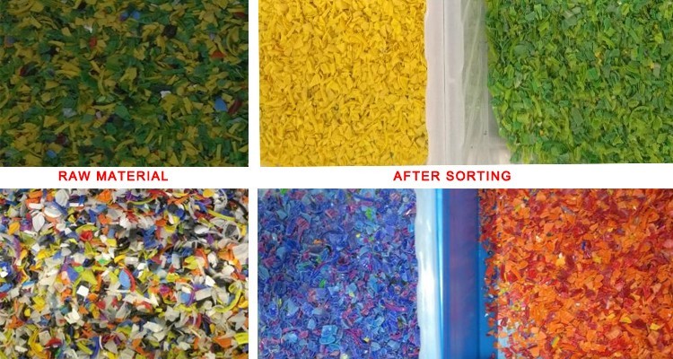 High Output 1600 Channels Plastic Sorting Machine CCD Color Sorter Machine