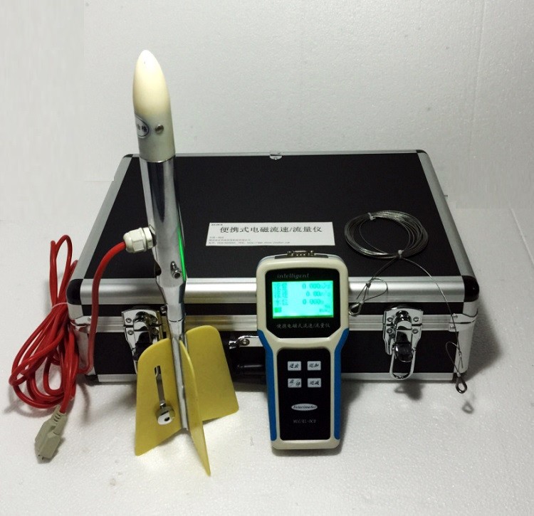 Electromagnetic Velocity Meter Portable Water Quality Flow Level Meter