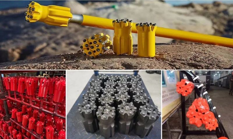 Mining Drilling Rig Tools , Retract Button Bit With T51 T45 T38 Thread