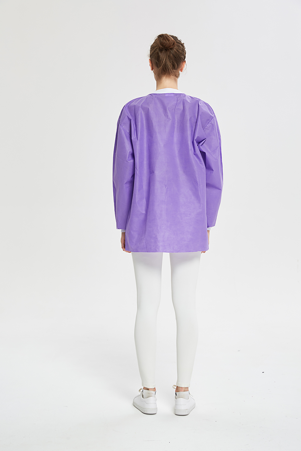 S&J Purple High Quality SMS Lab Jacket 3-layer SMS Washable Lab Jacket