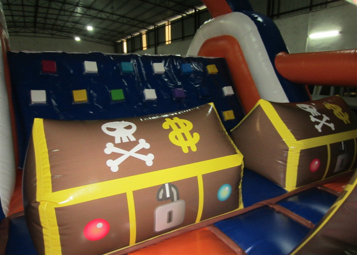 Inflatable Pirate Obstacle Course Jump House , Games Obstacle Course Bouncer 8 X 4 X 3.5m
